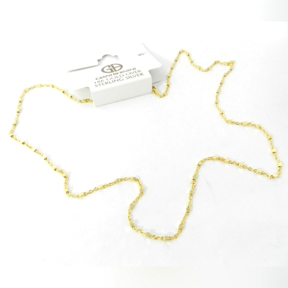 Giani Bernini 18k Gold-Plated Silver 1.25mm Square Fancy Link 20" Chain Necklace - Picture 2 of 7